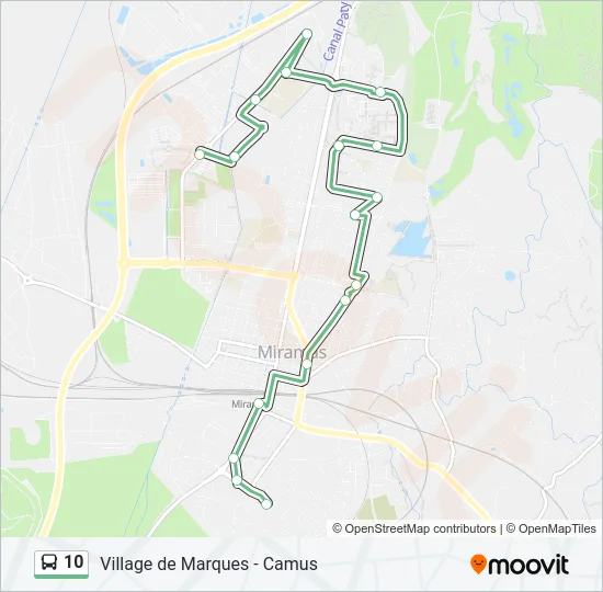 10 Bus Line Map