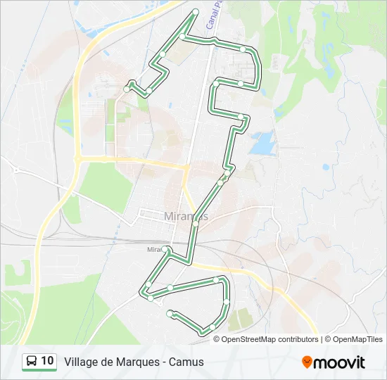 10 Bus Line Map