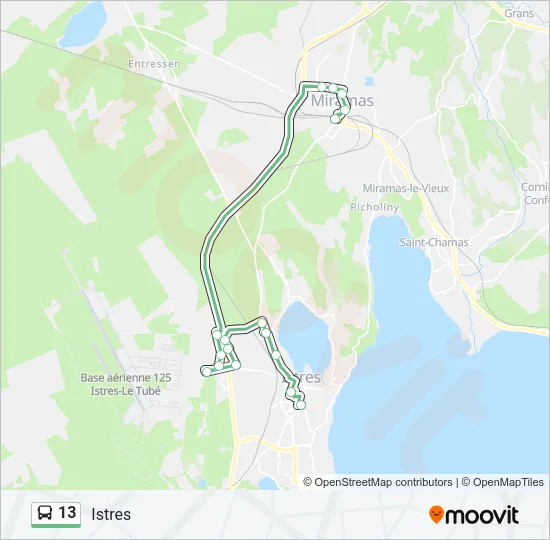 13 Bus Line Map