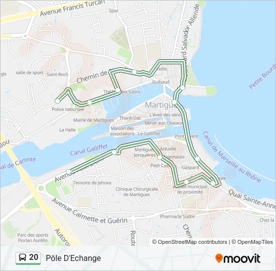 20 Bus Line Map