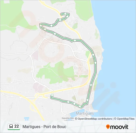 22 Bus Line Map