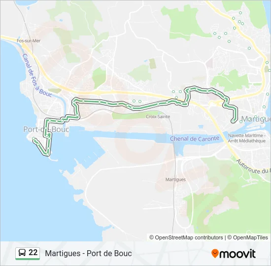 22 Bus Line Map