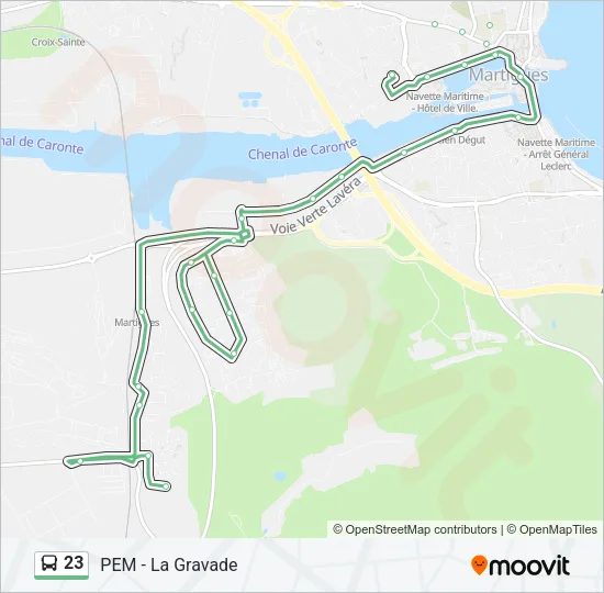 23 Bus Line Map