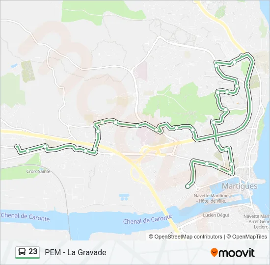 23 Bus Line Map