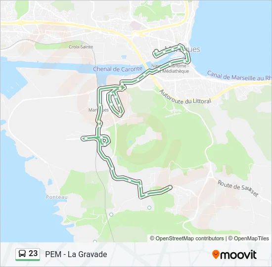 23 Bus Line Map