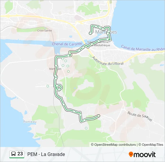 23 Bus Line Map