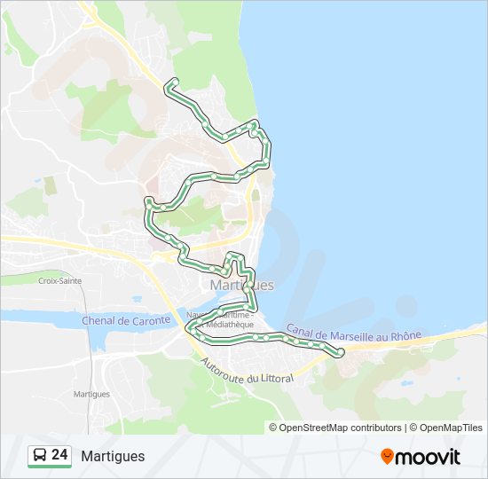 Plan de la ligne 24 de bus