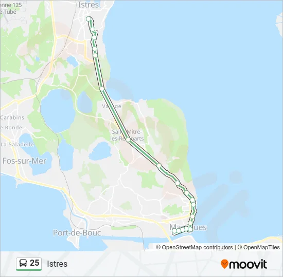 25 Bus Line Map