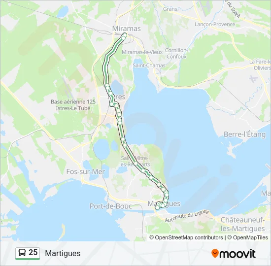 25 Bus Line Map