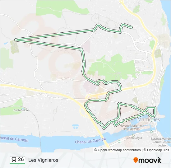 26 Bus Line Map