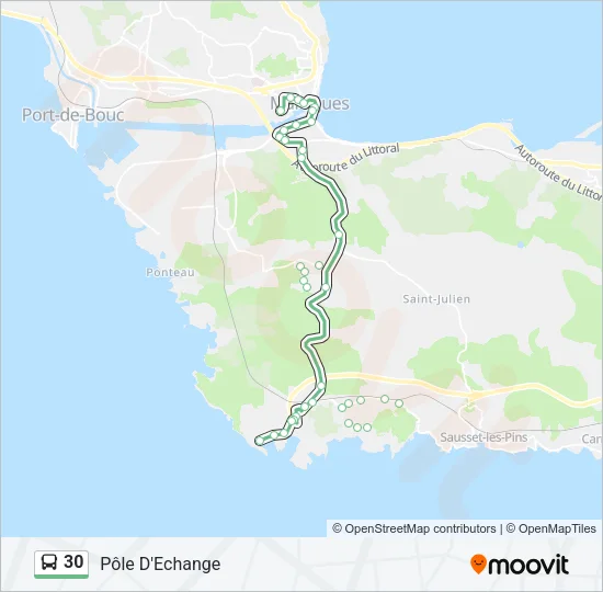 30 Bus Line Map