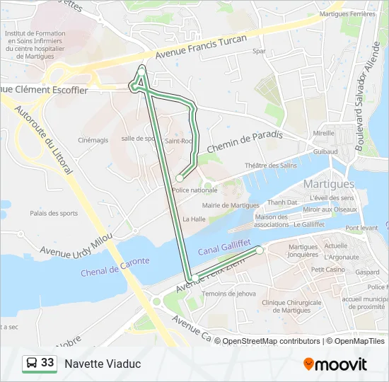 33 Bus Line Map