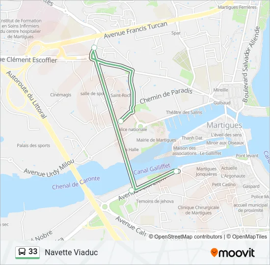 33 Bus Line Map