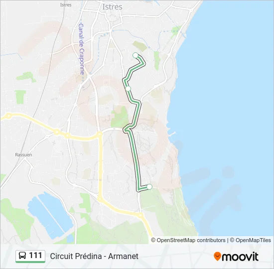 111 Bus Line Map