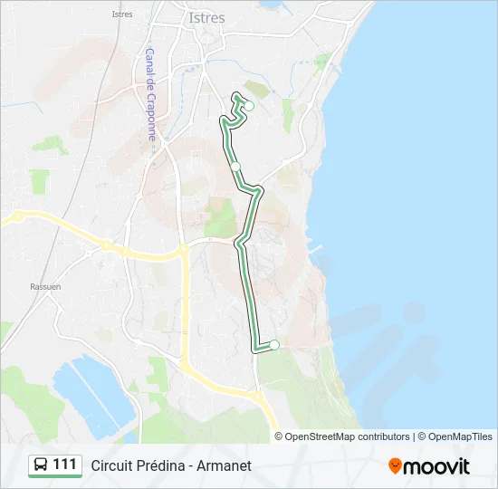 111 Bus Line Map