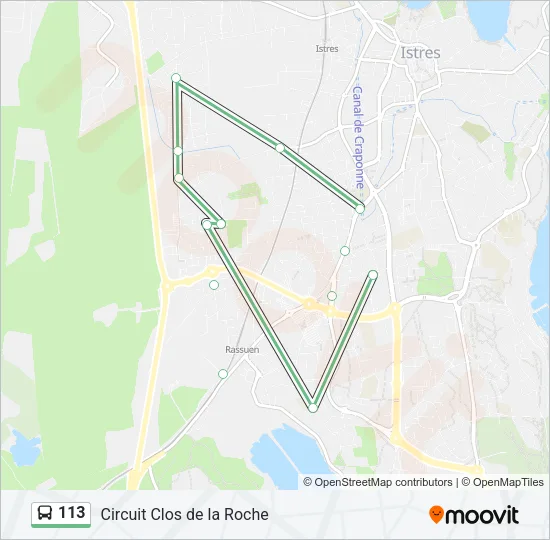 113 Bus Line Map