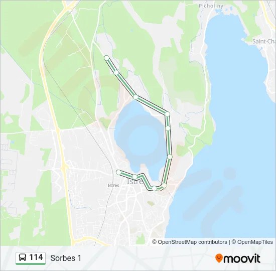114 Bus Line Map