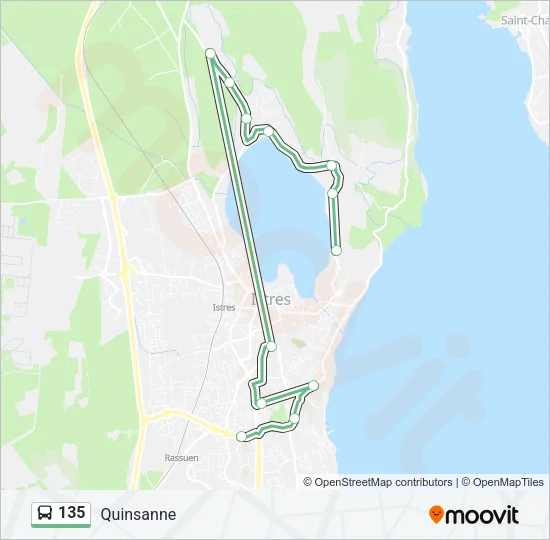 135 Bus Line Map