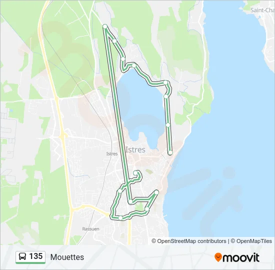 135 Bus Line Map