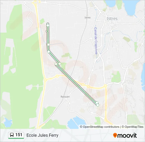 151 Bus Line Map
