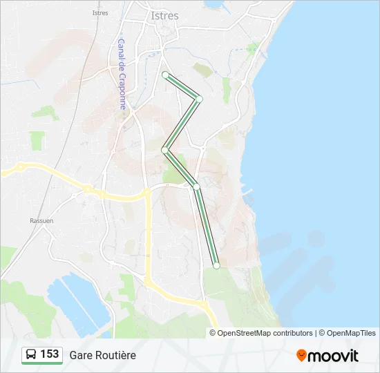 153 Bus Line Map