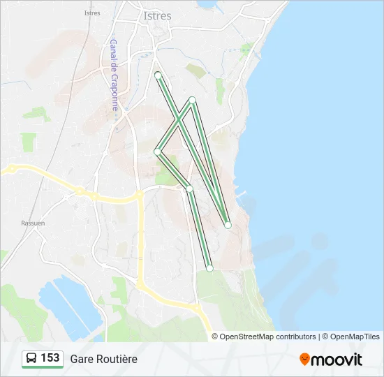 153 Bus Line Map