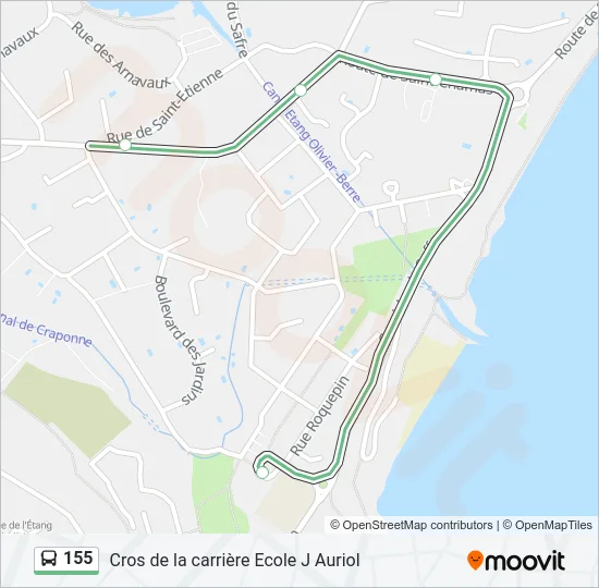 155 Bus Line Map