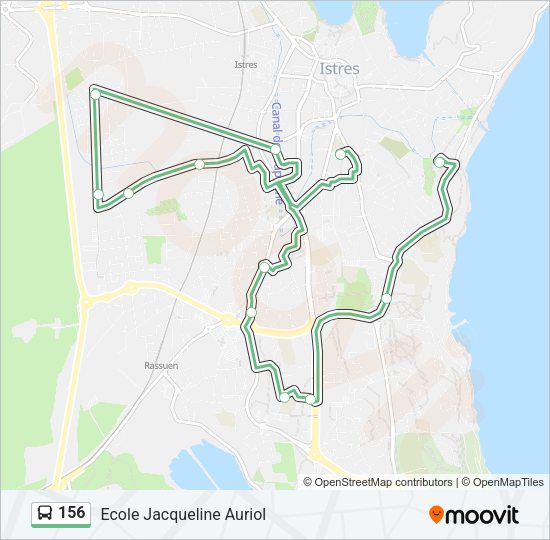 Plan de la ligne 156 de bus