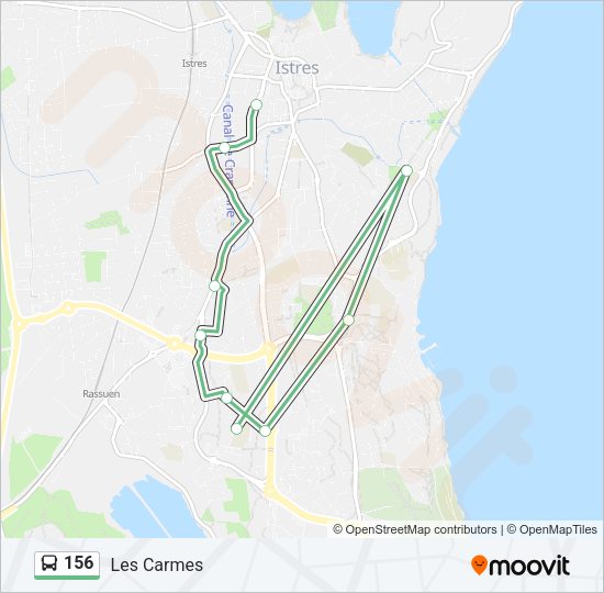 Plan de la ligne 156 de bus