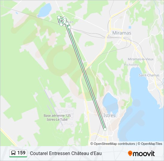Plan de la ligne 159 de bus