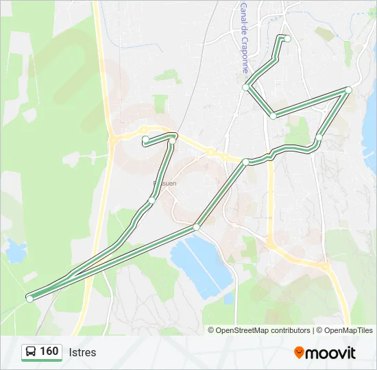 160 Bus Line Map