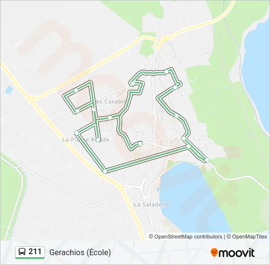 211 Bus Line Map