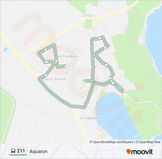 Plan de la ligne 211 de bus