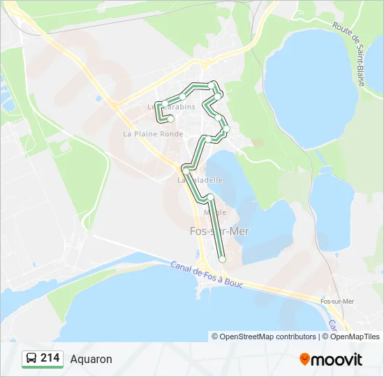 214 Bus Line Map