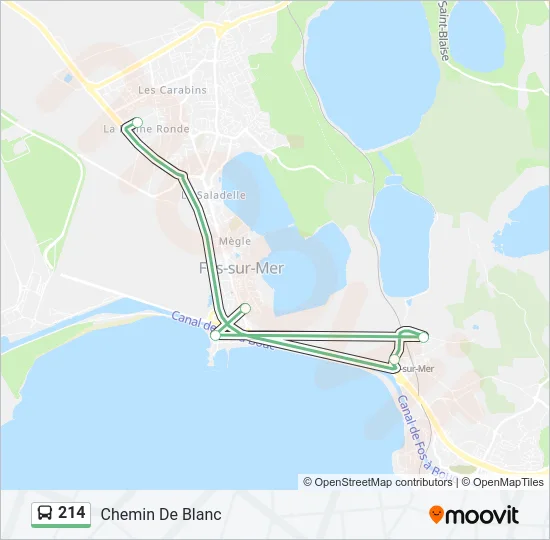 214 Bus Line Map