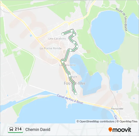 214 Bus Line Map