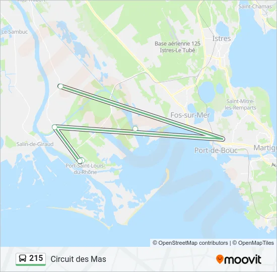 215 Bus Line Map
