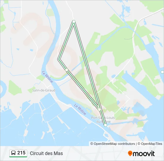 215 Bus Line Map