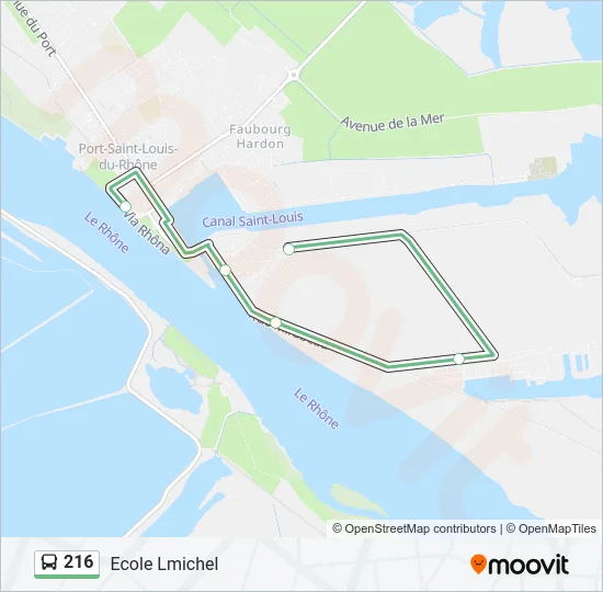 216 Bus Line Map
