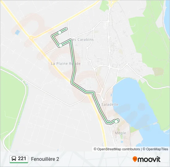 221 Bus Line Map
