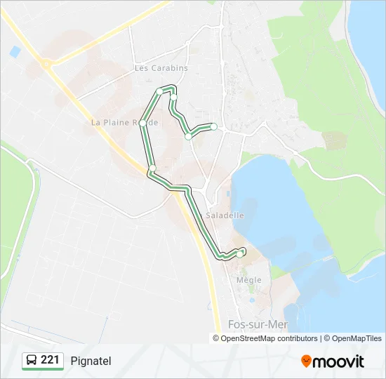 221 Bus Line Map