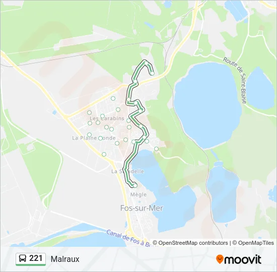 221 Bus Line Map