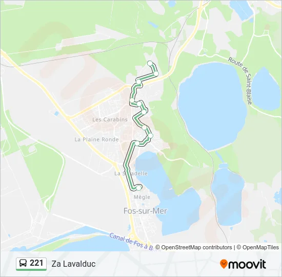 221 Bus Line Map
