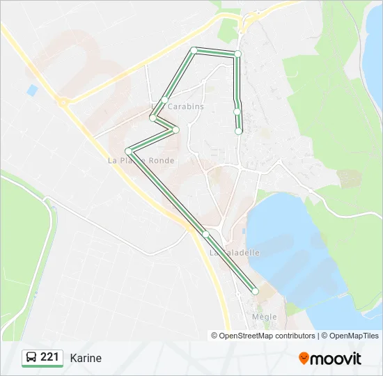 221 Bus Line Map