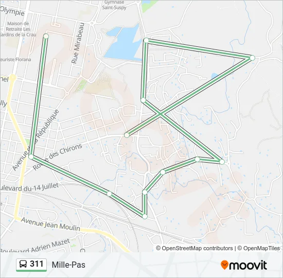 311 Bus Line Map
