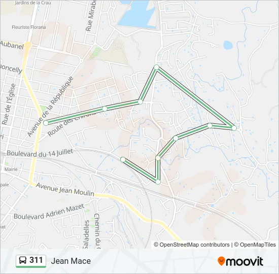 311 Bus Line Map