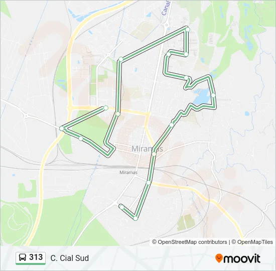 313 Bus Line Map