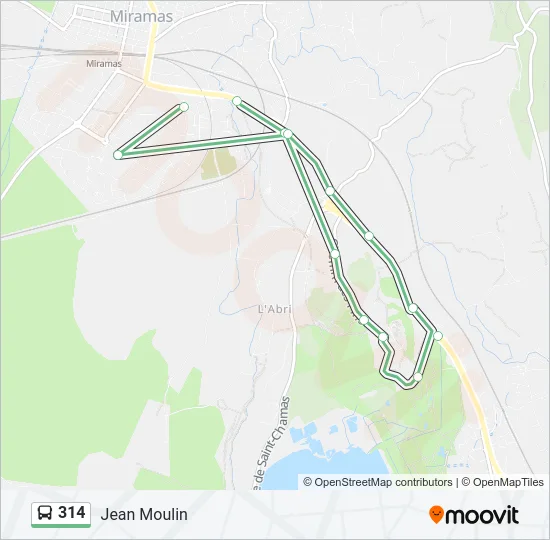 314 Bus Line Map
