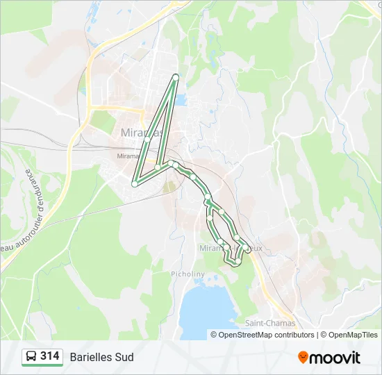 314 Bus Line Map
