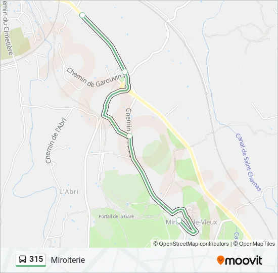 315 Bus Line Map
